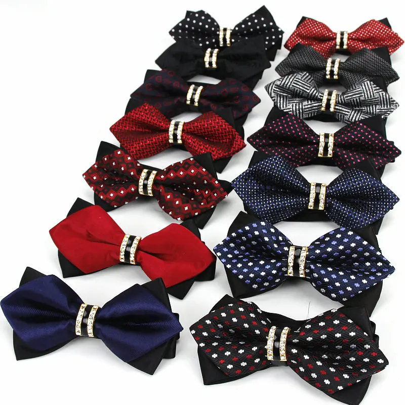 

Men Butterfly Glitter Adult Men's Adjustable Shinning Rhinestone Luxurious Neck Bow Tie Party Diamond Bowtie Wedding Accessories