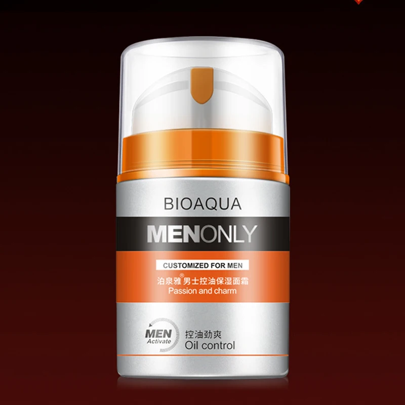 BIOAQUA cura della pelle uomo crema idratante profonda per il controllo dell'olio crema idratante anti-età antirughe crema da giorno sbiancante 50g