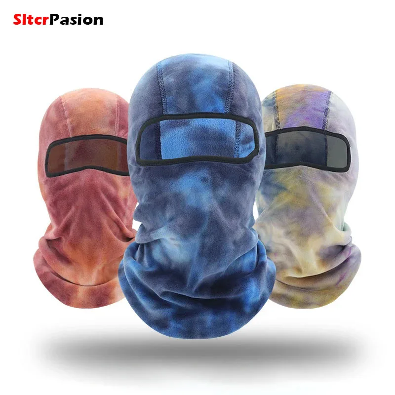 Balaclava Moto Face Mask Motorcycle Tactical Face Shield Mascara Ski Mask Keep Warm Tie-dye outdoor cycling Soft Full Face Mask