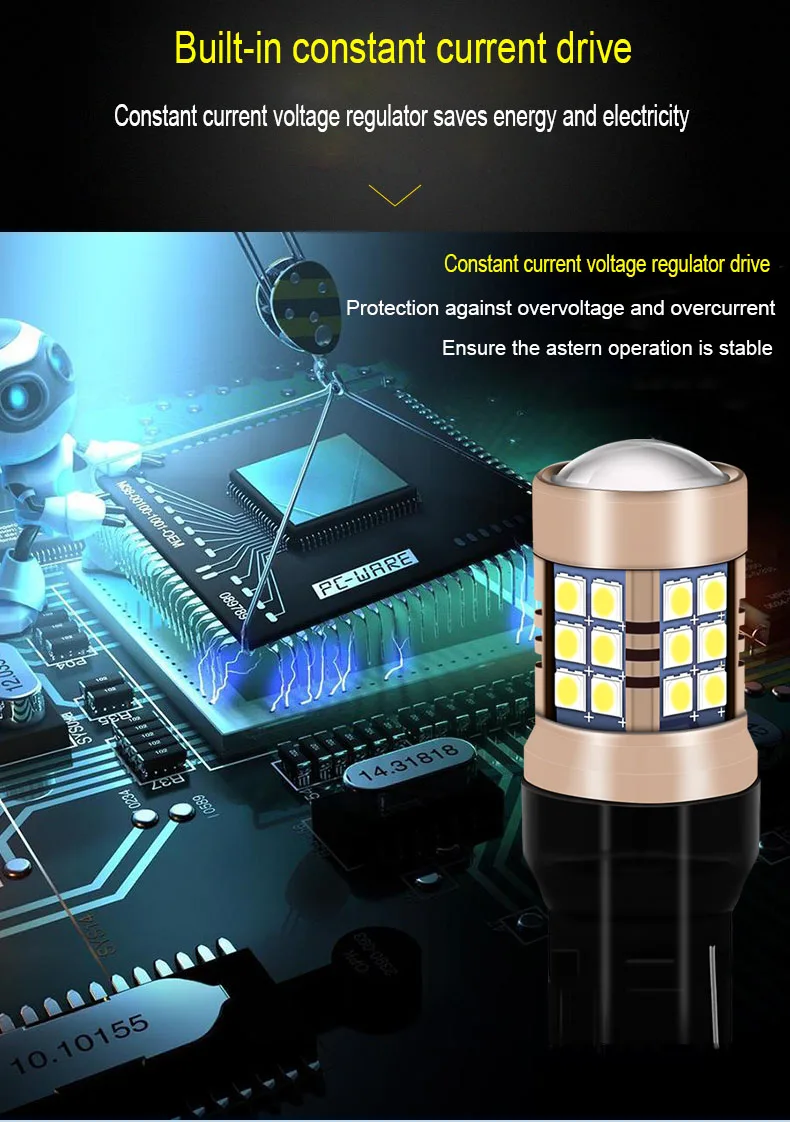 Reversing LED Light Modification Ultra-Bright Car Rogue Reversing Light Bulb Hawkeye Auxiliary Lamp Rear Tail Light T15 T20 1156