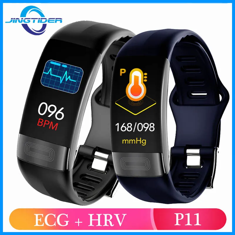 

P11 Fitness Bracelet ECG HRV Men Smart Watch Wristband Women Heart Rate Blood Pressure Oxygen Smart Band Waterproof Smartwatch