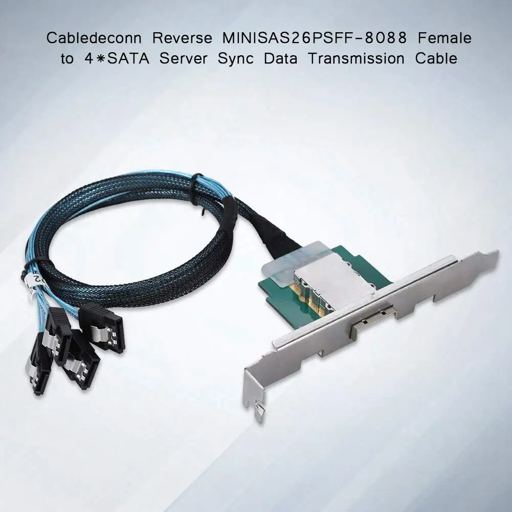 

Mini SAS26P SFF8088 Female extender To 4SATA Cable 0.8Meter