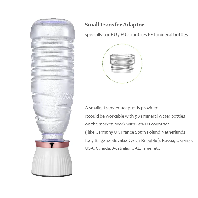 휴대용 H2 포켓 수소가 풍부한 물 생성기 병, 듀퐁 SPE + PEM 듀얼 챔버 H2 메이커 여행용 워터 로나이저