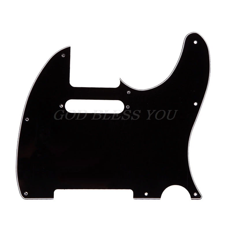 3 Ply Tele Style Electric Guitar Pick Guard Scratch Plate Fit Telecaster Black Drop Shipping