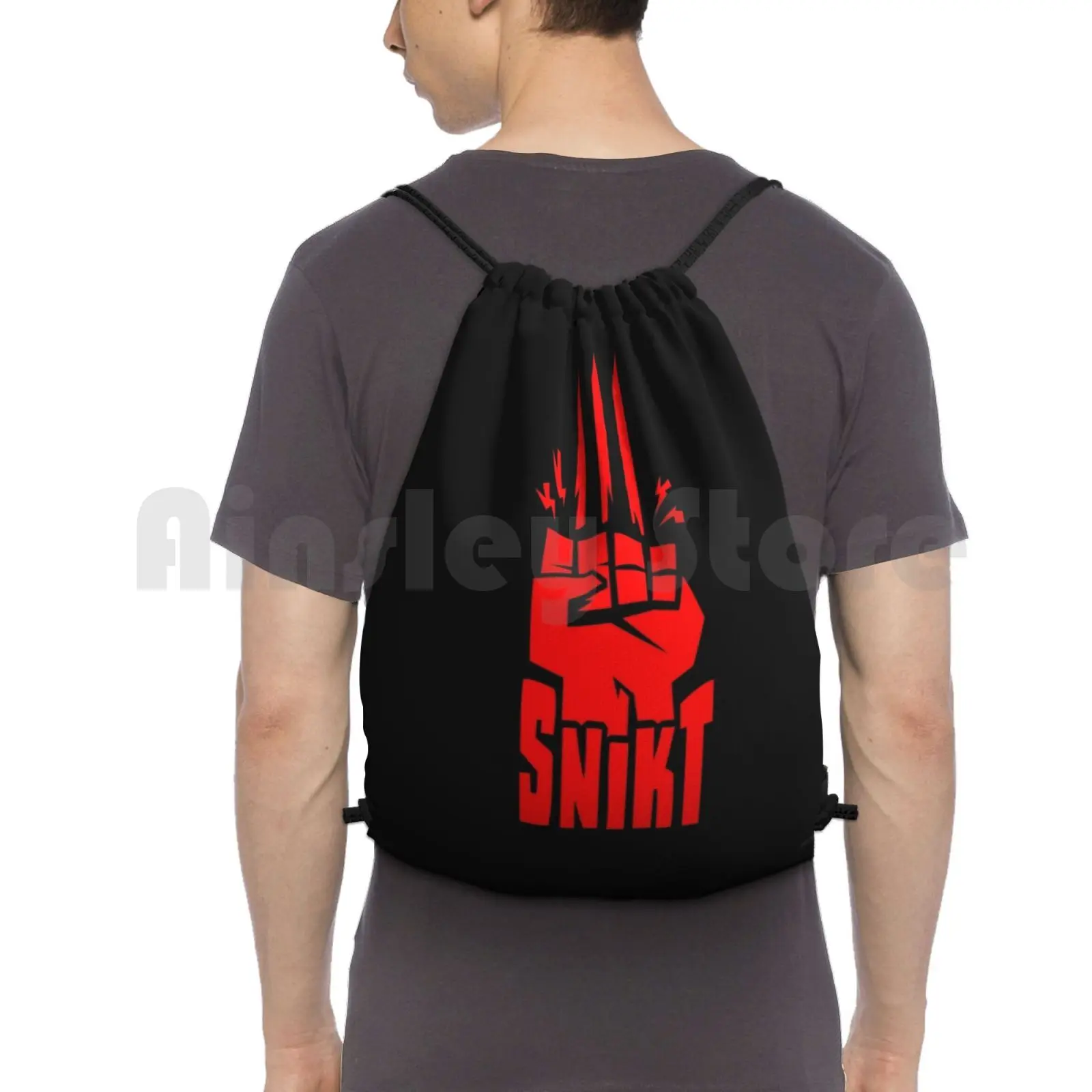 

Snikt Backpack Drawstring Bags Gym Bag Waterproof Superhero Hero I Told You Comic