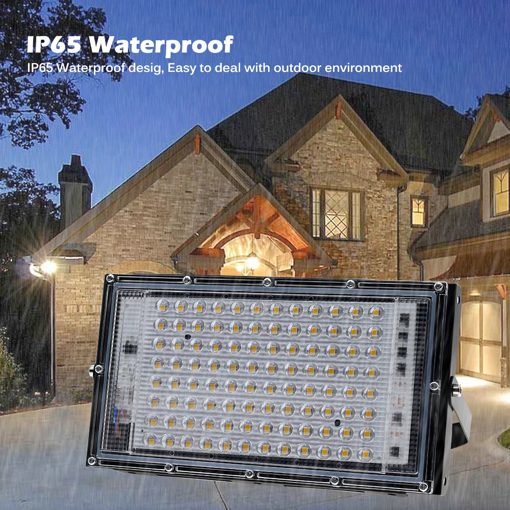 LED Flood Light 50W 100W AC220V-240V IP65 Waterproof Outdoor LED Spotlight LED street Lamp Garden Square Floodlight.