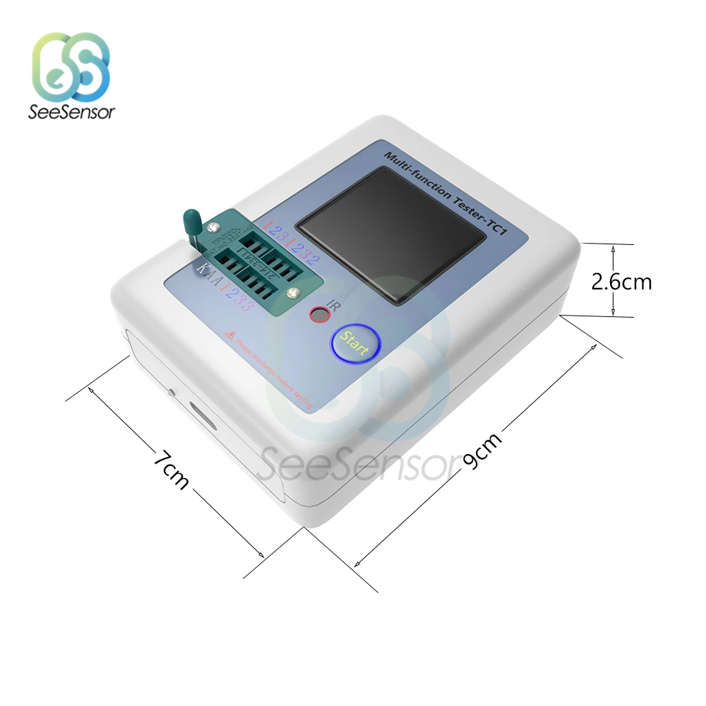 LCR-T7 di TC-T7-H multifunzionale TFT retroilluminazione Transistor Tester diodo triodo misuratore di capacità LCR ESR multimetro