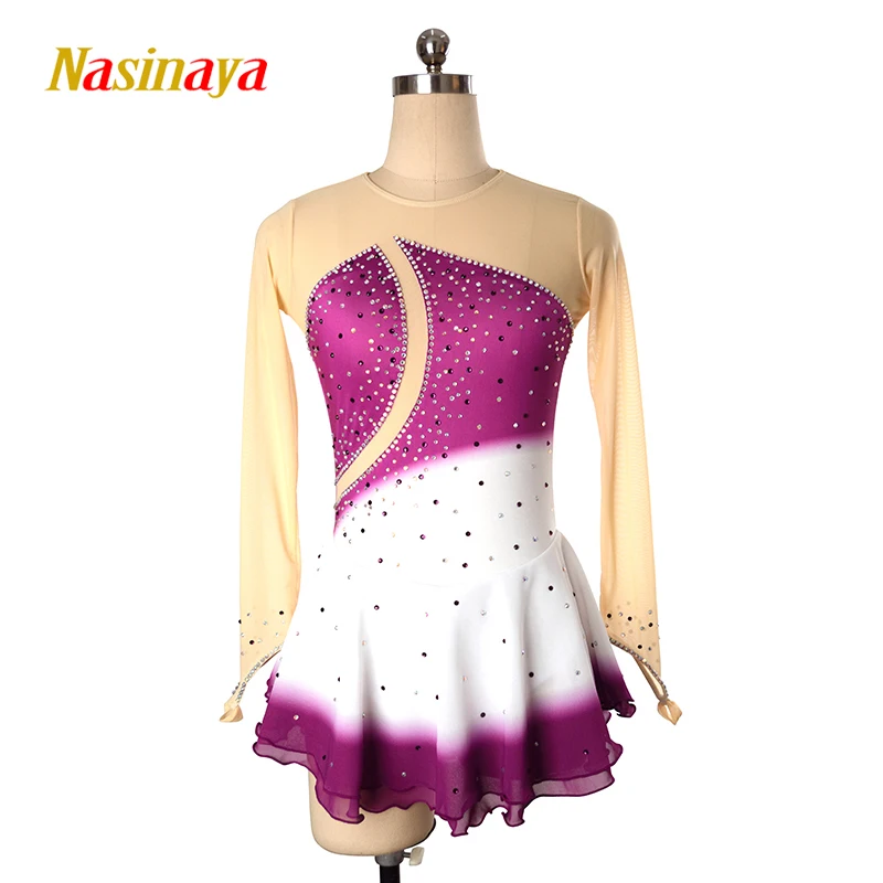 Nasinaya Figure Skating Competition Women's Children's Dress Patinaje Artistic Gymnastics Dance Dress Gradient Color