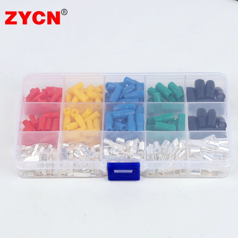 70/140/320PCS C45 Insert Copper Circuit Breaker Plug Pin-Shaped Cable Wire Lug Crimp Terminal Sheath Set DZ47 Air Switch