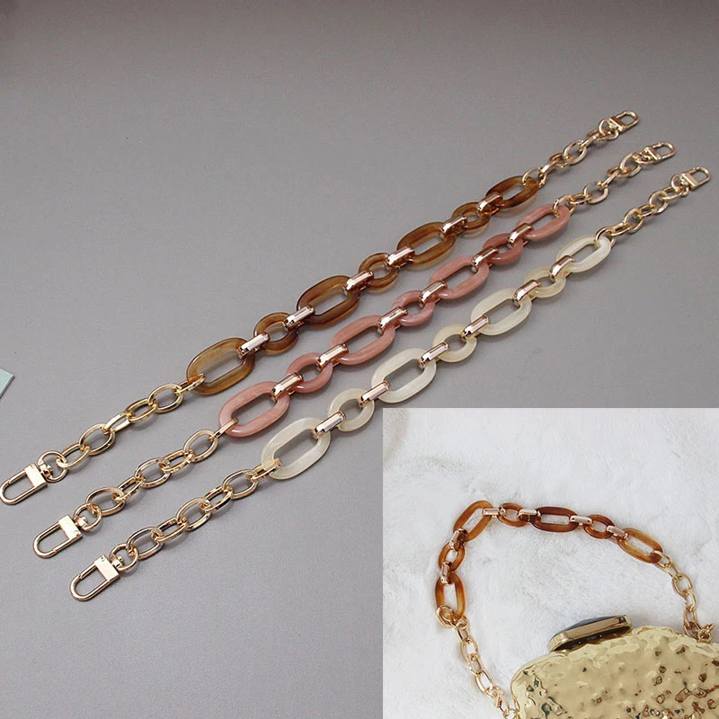 New Acrylic Shoulder Bag Strap Chic Resin Chain Strap for DIY Handbag Handles Detachable Crossbody Bag Straps Bag Accessories