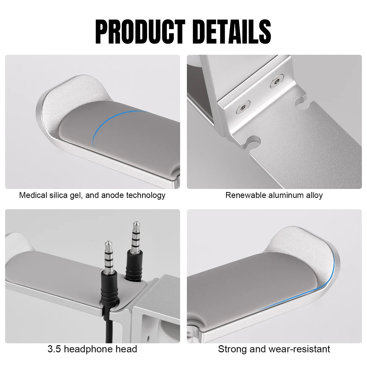 Soporte de Metal para auriculares Sony/Sennheiser/Marshall/Beats, gancho para auriculares, bolso de escuela, soporte de exhibición