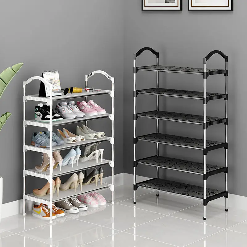 Simple Shoe Rack Reinforcement Iron Pipe Multi-layer Shoe Cabinets  Organizers Home Furniture DIY Assemble Storage Shoes Cabinet