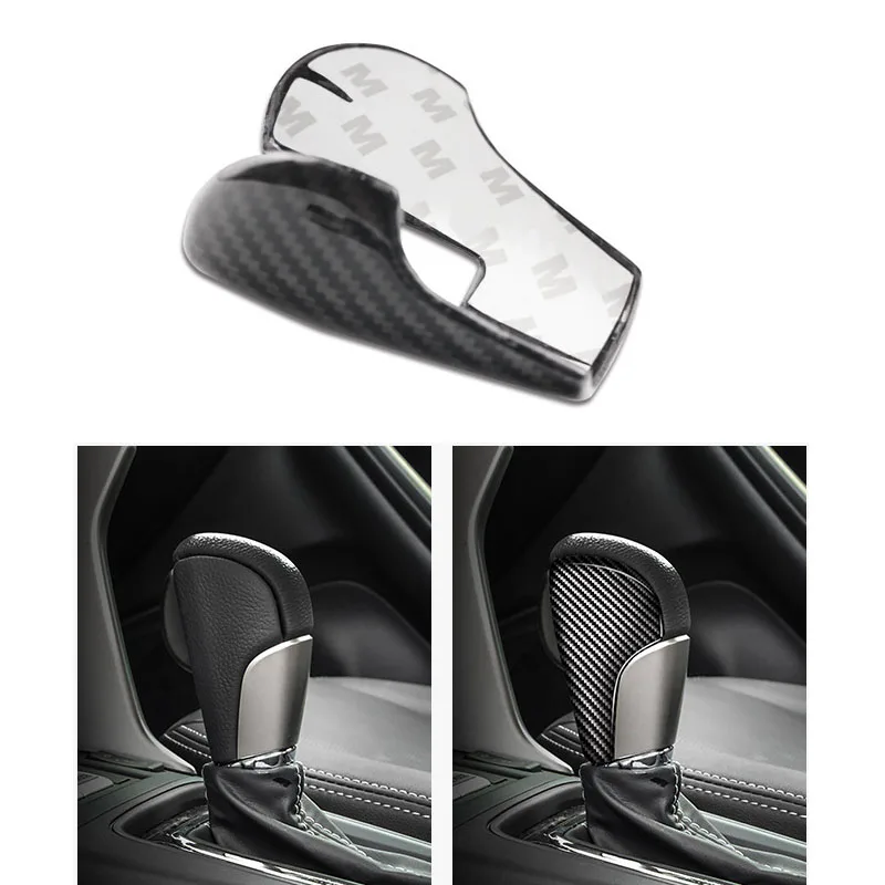 

Car Real Carbon Fiber Back Gear Shift Head Knob Cover Trim Fit For Subaru Forester 2013-2018