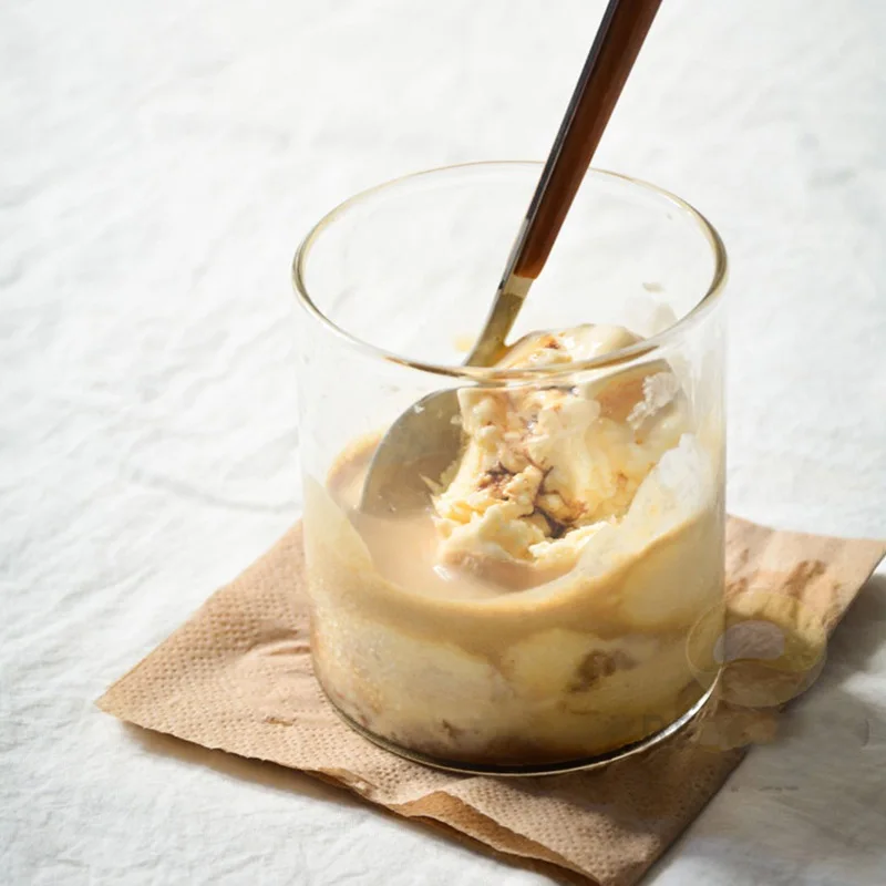 INS الزجاج كوب النمط الإيطالي كوب للحلوى التعميم شرب كوب الزجاج الشفاف الميكروويف الحليب أكواب الإفطار أكواب 280/400 مللي