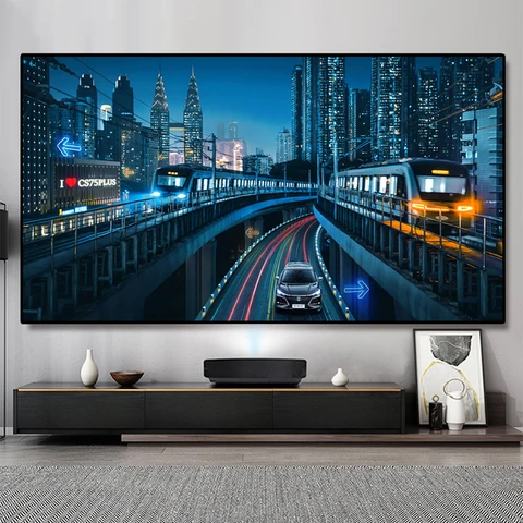 Yovanxer Портативный рамочный проекционный экран 8K  для ультракоротких проекторов 60-130 дюймов