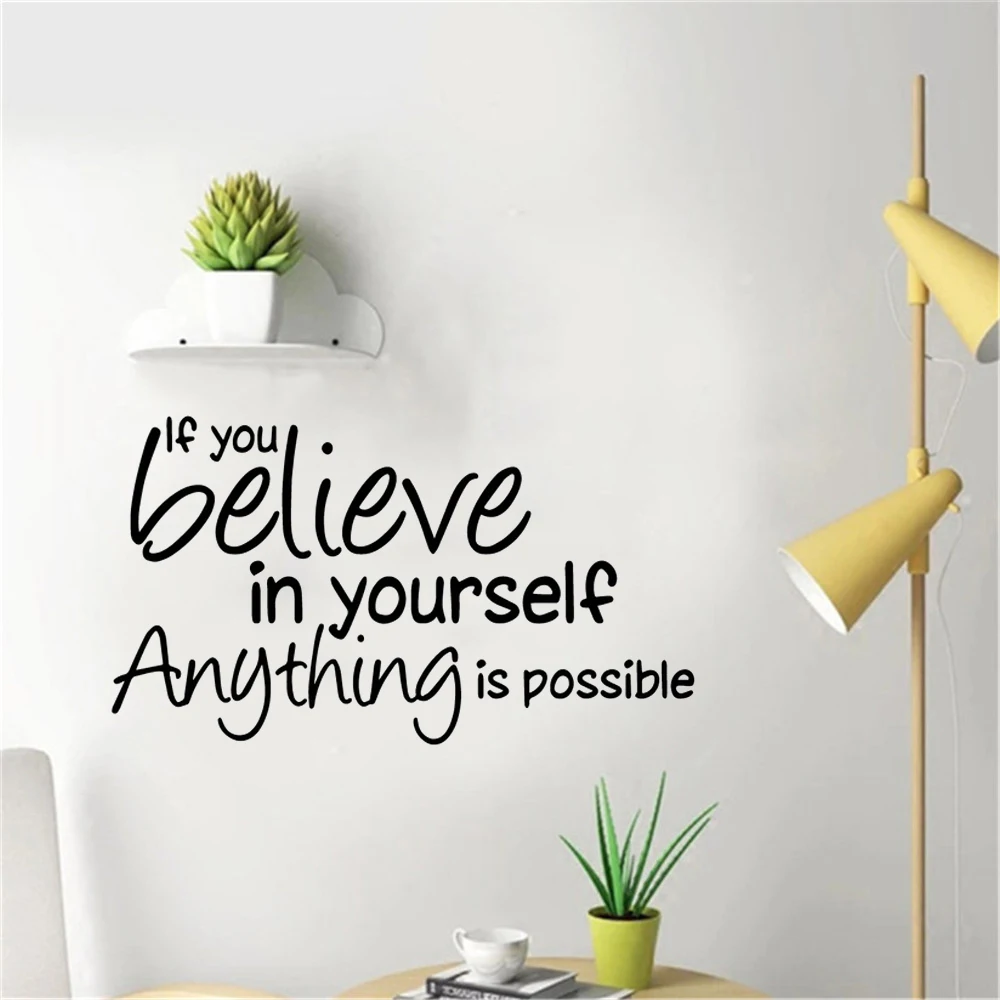 Motivation Vinyl Wall Sticker Dream Phrase Quotes For Office Room House Decoration Mural Kids Bedroom Decor Living Room