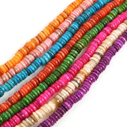 DoreenBeads 6mm Shell Loose Beads Round Multicolor Dyed Spacer Beads For DIY Making Jewelry,1Strand (Approx 195 PCs/Strand)