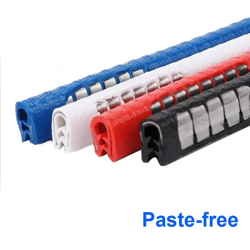 Imagen 2 del producto Protector de puerta de coche de 2/5/10M, tira protectora de borde antiarañazos, embellecedor de puerta de automóvil, protección anticolisión con estilo de acero para coche