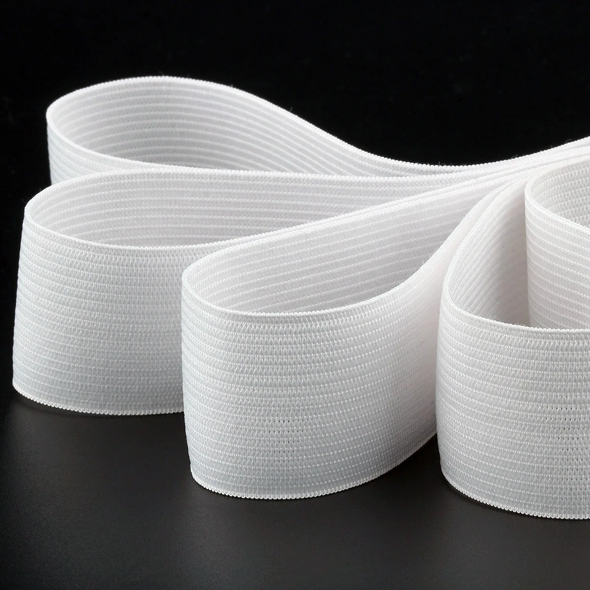 Width 15mm-60mm White Black Wide Elastic Band for Sewing Flat High Elastic Rubber Cord Tape Rope Ribbon Belt Clothes Accessories