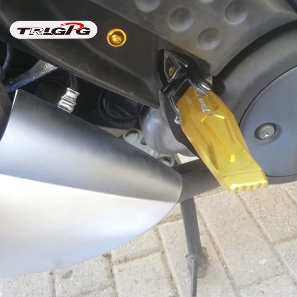 Reposapiés trasero para motocicleta, riel de aluminio CNC para pasajero, para Yamaha TMAX 500, TMAX 530, t-max500, T-MAX530 T MAX 500, 530