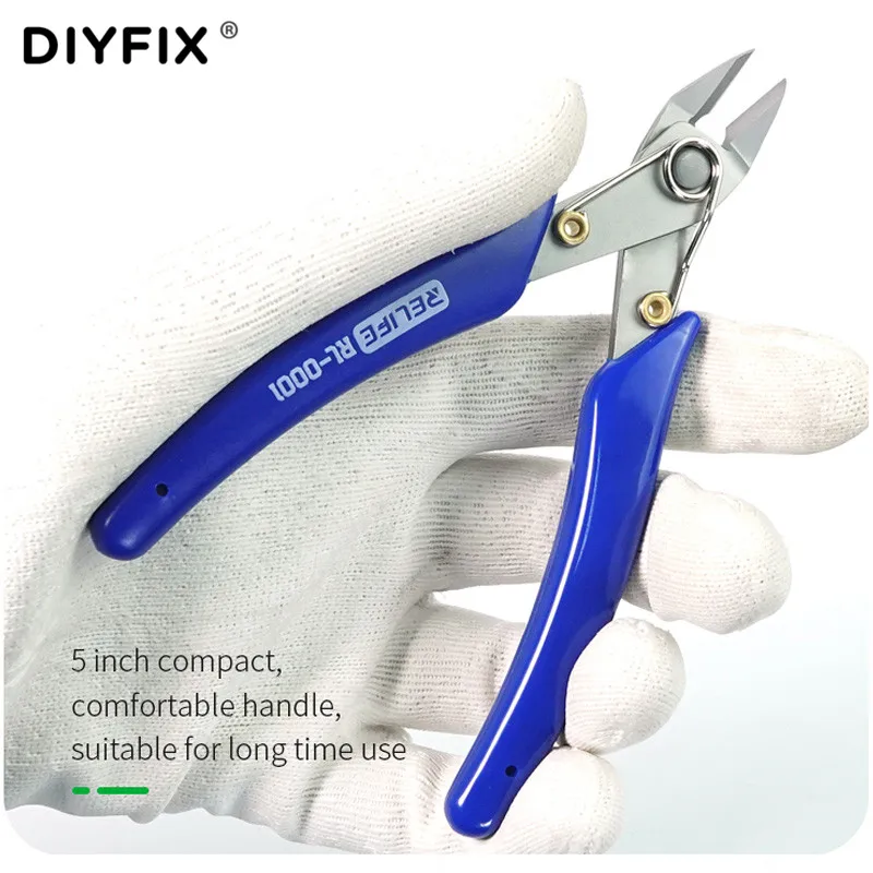 Diyfix alicate de corte de alta precisão, ferramenta de reparo de celular, cortador de cabo de linha elétrica, removedor, relife rl001
