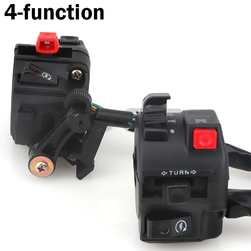 Motorcycle Handlebar Switch Assembly Multi-function Turn Signal Horn Start Choke Starter Switch For 7/8\