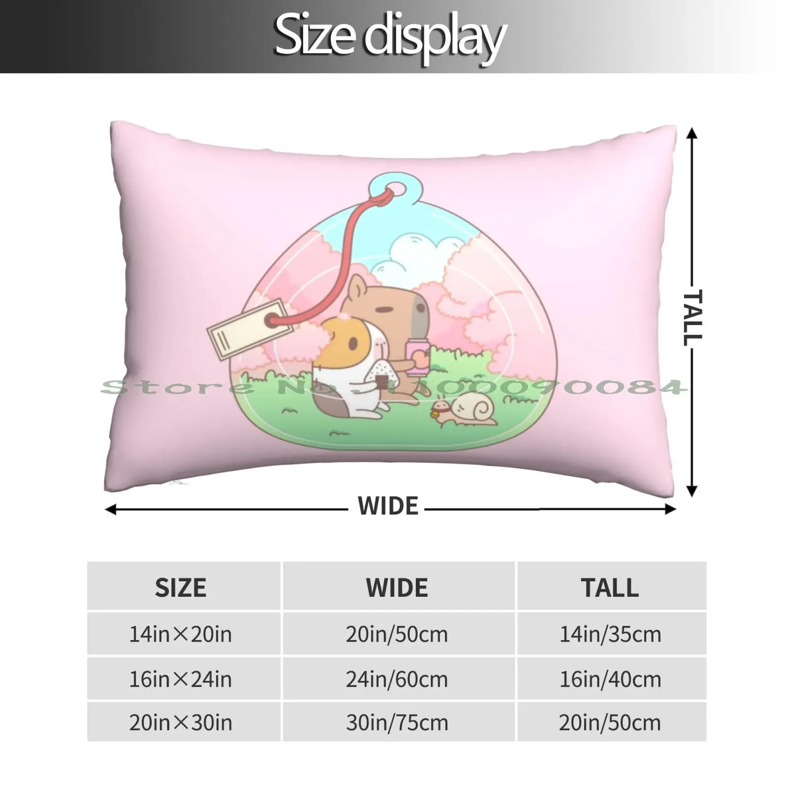 Bubu The Guinea Pig , Cherry Blossom Terrarium Pillow Case 20x30 50*75 Sofa Bedroom Bubu The Guinea Pig Cherry Blossom