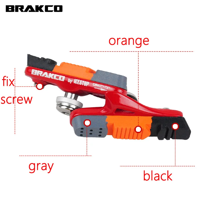 مسند فرامل مضاد للقفل للدراجة قابل للطي من Brompton ، حذاء خفيف الوزن بمشبك C ، خالٍ من الضوضاء ، زوج واحد