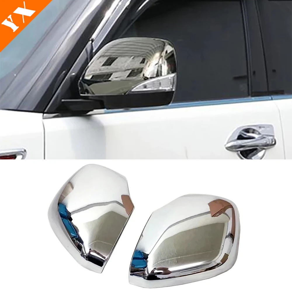 For NIssan Patrol Armada Y62 Accessories 2017 2018 ABS Chrome Exterior Car Rearview Mirror Cover Decoration Cover Trim