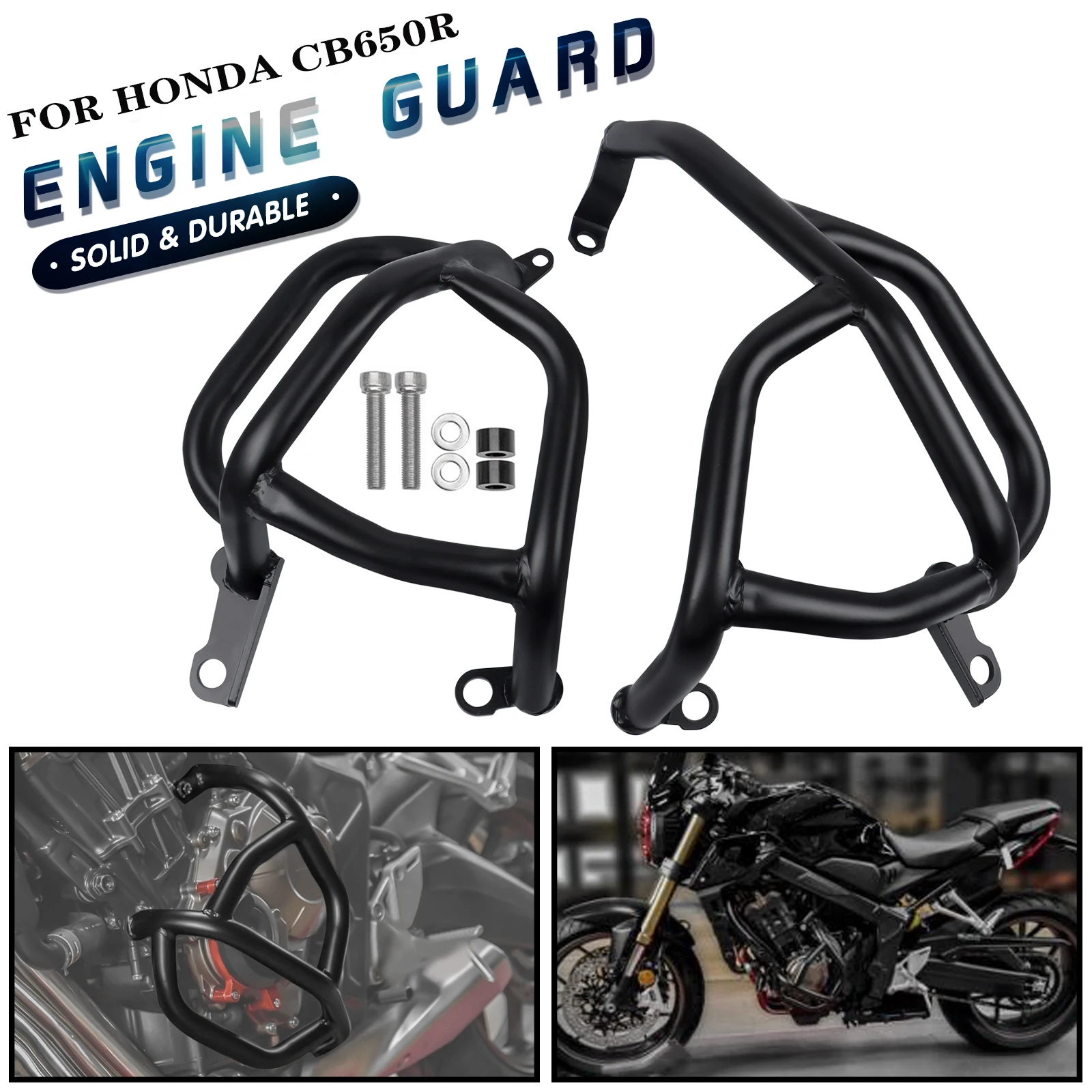 For HONDA CB650R CB 650 R CB650 R 2019-2023 2022 Motorcycle Crash Bars Engine Guard Bumper Stunt Cage Protection Accessories