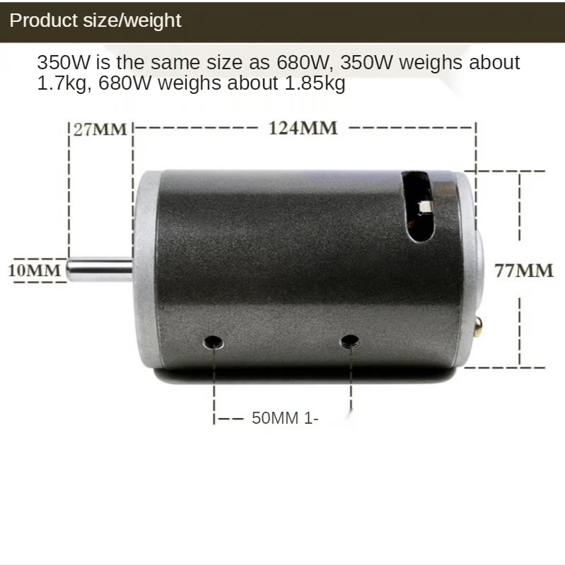 DC 220V 350W/680W Motor de doble rodamiento de bolas husillo torno Motor de prensa de bolas alta potencia 4200rpm/7000rpm