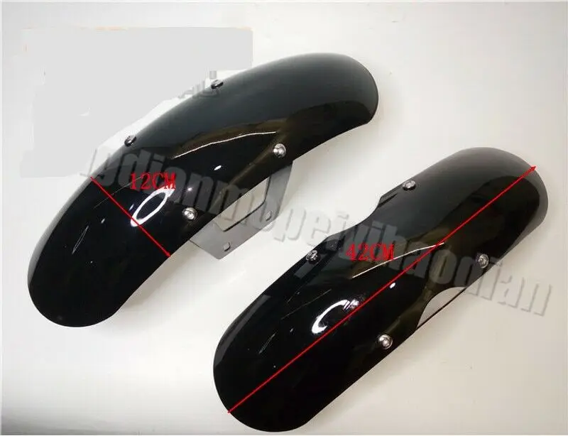 Front Mudguard Fender Motorcycle Metal Cover For Kawasaki W400 W650 W800 Cafe Street Meguro (42cm)