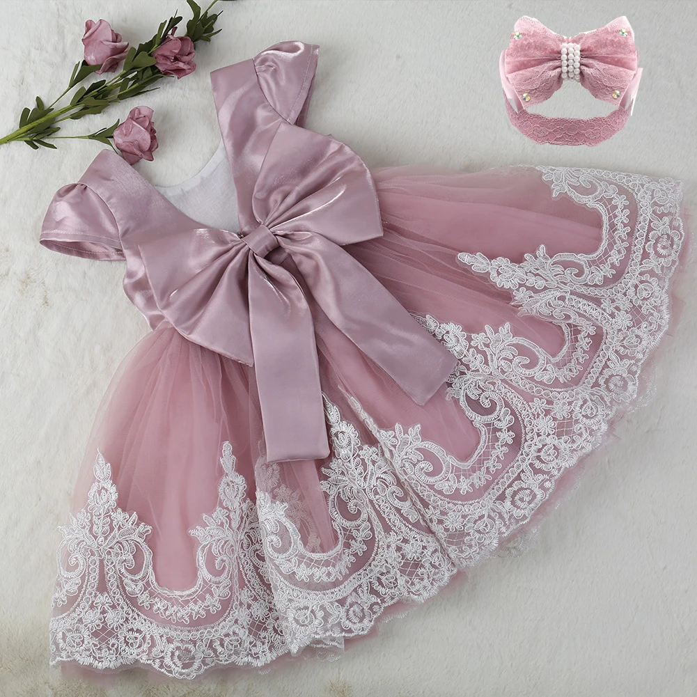 Infant Dresses Girl 1st Birthday Dress For Baby Girl Toddler Girl Christening Gown Clothes Newborn Baptism Dress For Baby Girls