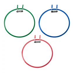 22cm Plastic Spring Tension Embroidery Hoops Round Cross Stitch Hoops for Adults Kid Art Needlework Household Sewing Tool