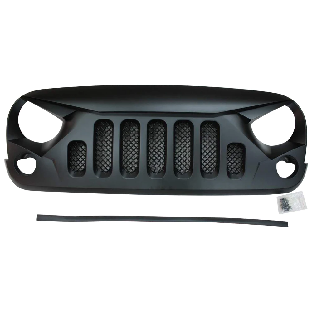 

ABS black angry grill front grill for jeep for wrangler JK 2007-2017 J189-5