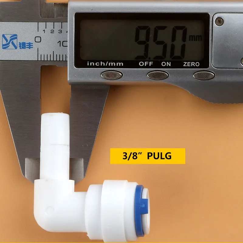 3/8 "-3/8" Boltข้อศอกQuick Connect 1166ท่อHard Plug Jointเส้นผ่าศูนย์กลาง9.5มม.Aquarium ROระบบReverse Osmosis