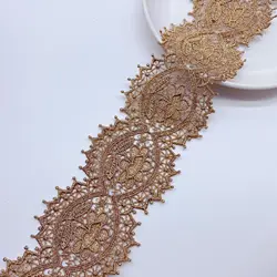 Bilateral Hollow Gold Thread Width 6.5cmEmbroidery Lace DIY Women's clothing Bedding Wedding Dresses Sewing Garment Accessories