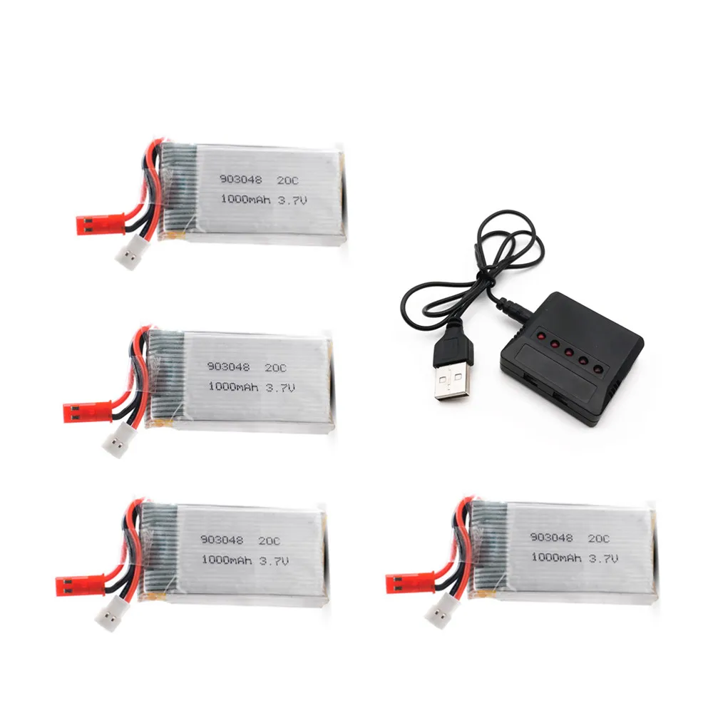 3.7v 1000mAh 903048 20c lipo Batteria e Caricabatterie Per MJXRC x600 RC Aerei a sei assi Pezzi di Ricambio 3.7v Drone Batteria per x600