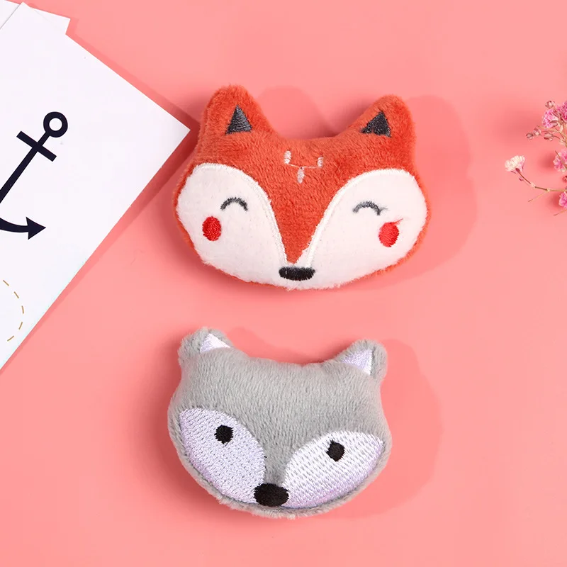 10pcs/lot DIY Handmade Cute fox  Padded Patches Appliques For Clothes Sewing Supplies DIY Hair Decoration