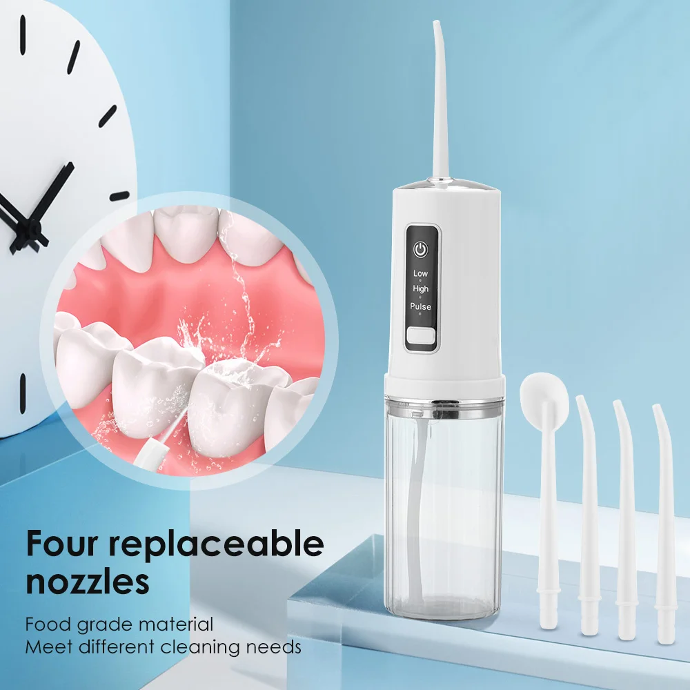 Electric Dental Oral Irrigators 3 Mode Water Flosser Waterproof Dental Water Jet 230ML Water Tank Teeth Whitening Teeth Cleaner