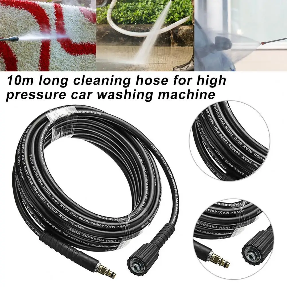 10m High Pressure Washer Hose Elastic Oil Resistance Washer Cleaning Pipe for Karcher K2-K5