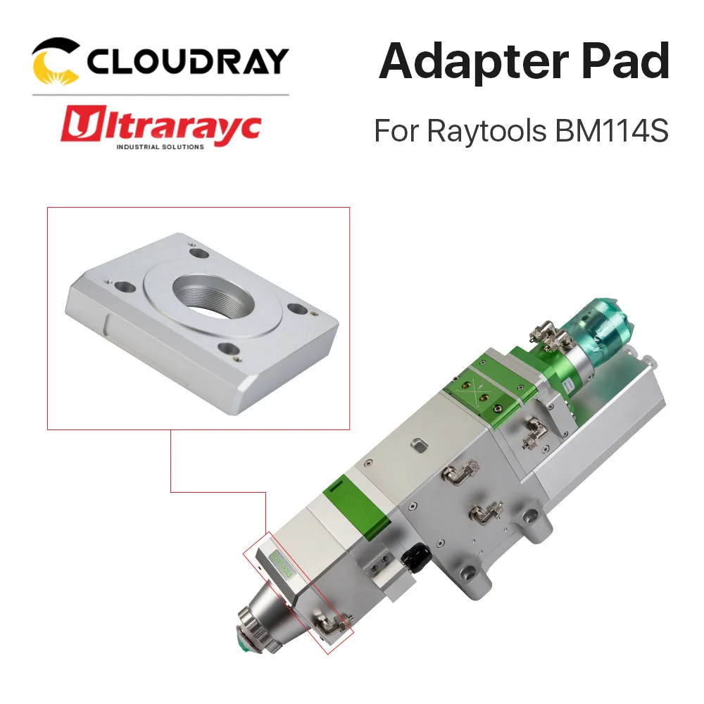 Almofada do adaptador de ultrarayc-raytools bm114s a cm2 "96mm * 70mm bloco de almofada da liga de alumínio para raytools bm114 bm114s