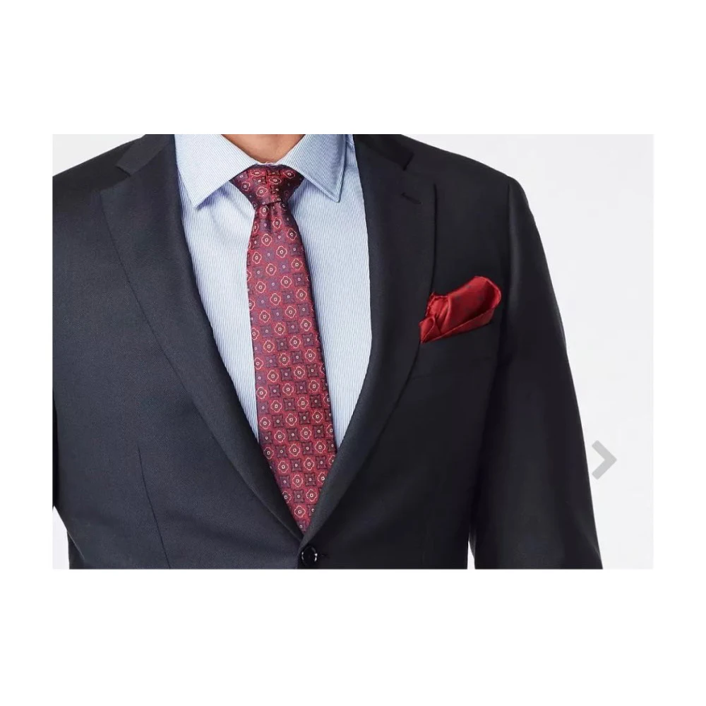 Latest Design Midnight Blue Notched Lapel With One Button Men Suits Slim Fit 2 Pieces Groom Tuxedos Terno Masculino