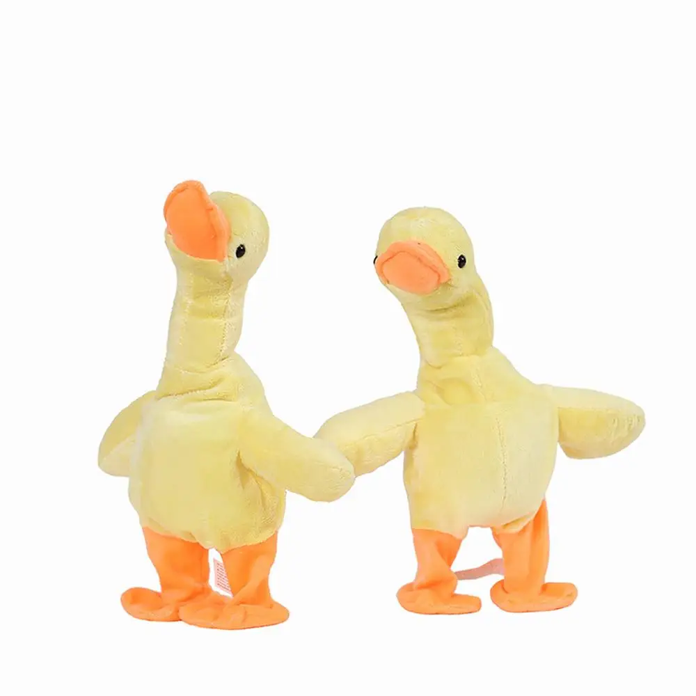 1pc/set 28*36cm Electric Walking Sound Plush Ducks Repeat Speak Animal Dolls Kid Toy Gift For Children