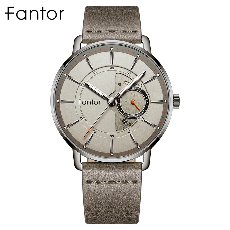 Fantor Top Brand Business Men Watch Luxury Fashion Leather Casual Quartz Watches reloj hombre Male Clock 2022 Design