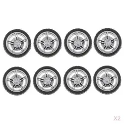 20pcs 30mm Rubber Tires + 5 Spoke Wheel Rim for Remote Control Racing Car