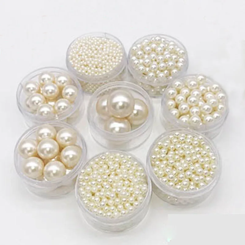 4mm-20mm High Quality Imitation Pearls Highlight Round Shape ABS No Hole Beads Handmade DIY Jewelry clothing Accessories