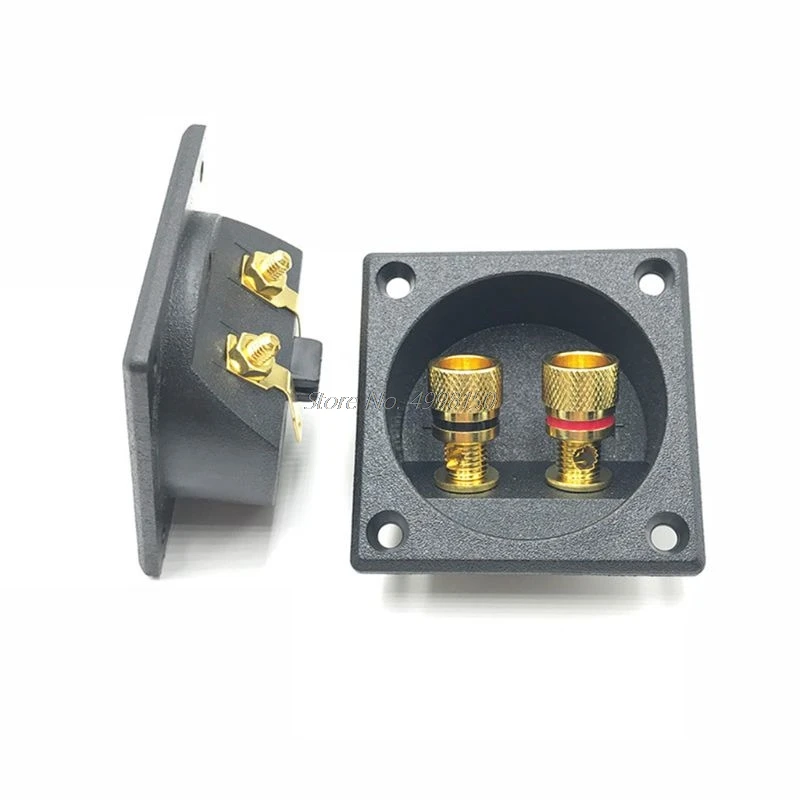 2 Way Speaker Box Terminal Binding Post Cup DIY Home Car Stereo Screw Cup Connectors Subwoofer Plugs Dropship