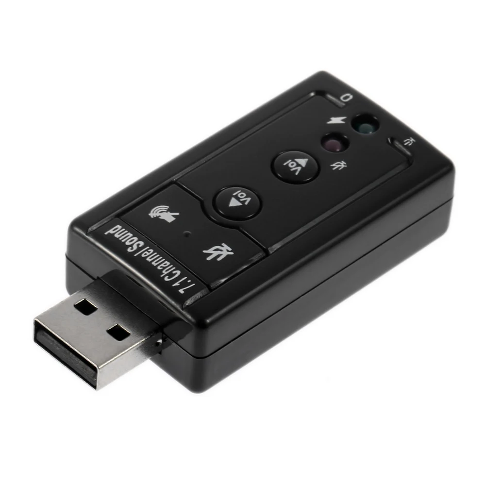 Mini USB 2.0 3D Virtual 12Mbps External 7.1 Channel Audio Sound Card Adapter Audio Sound Card Adapter Portable Mini USB 2.0