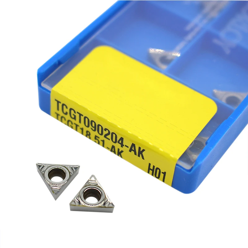 TCGT090204 AK H01ซีเมนต์คาร์ไบด์อลูมิเนียมเครื่องมือกลึงภายในแทรก mesin bubut CNC เครื่องมือแทรกอลูมิเนียมการประมวลผล